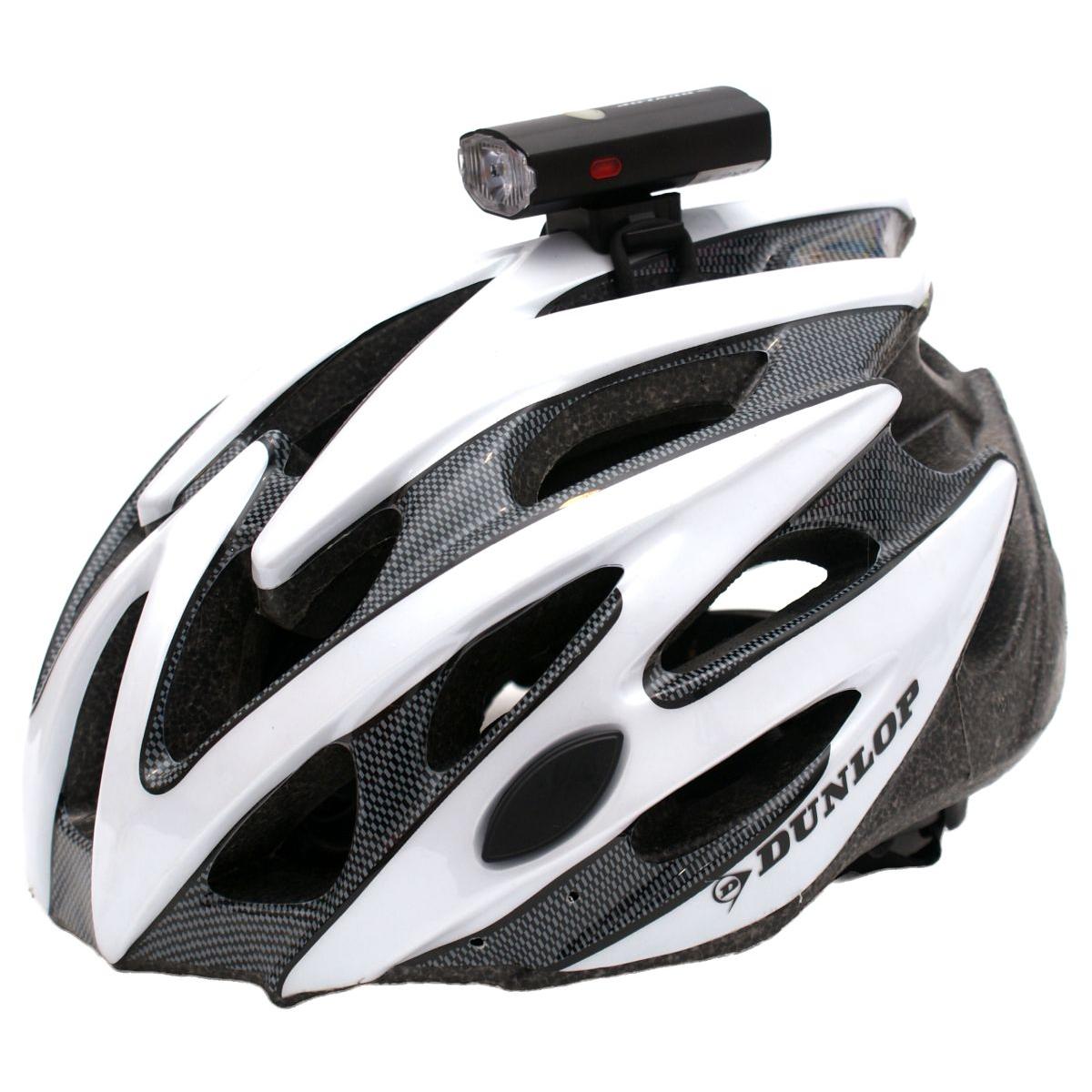 LAMPA ROWEROWA 2W1 ŁADOWANIE usb, UCHWYT DO MOCOWANIA NA KASKU DUNLOP - obrazek 3