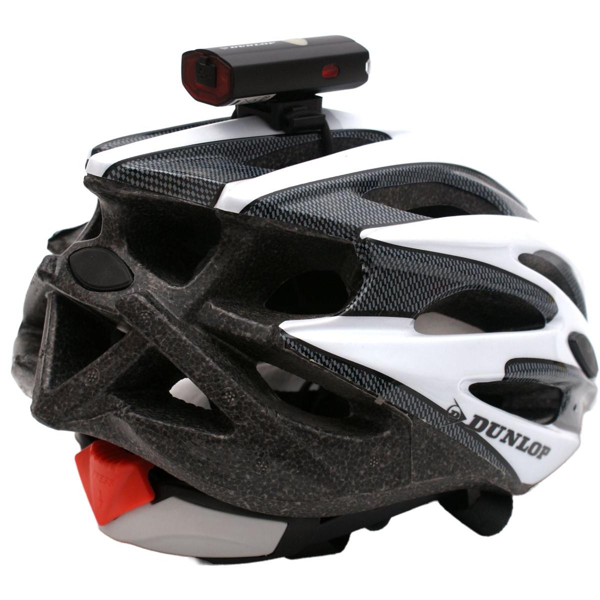 LAMPA ROWEROWA 2W1 ŁADOWANIE usb, UCHWYT DO MOCOWANIA NA KASKU DUNLOP - obrazek 4