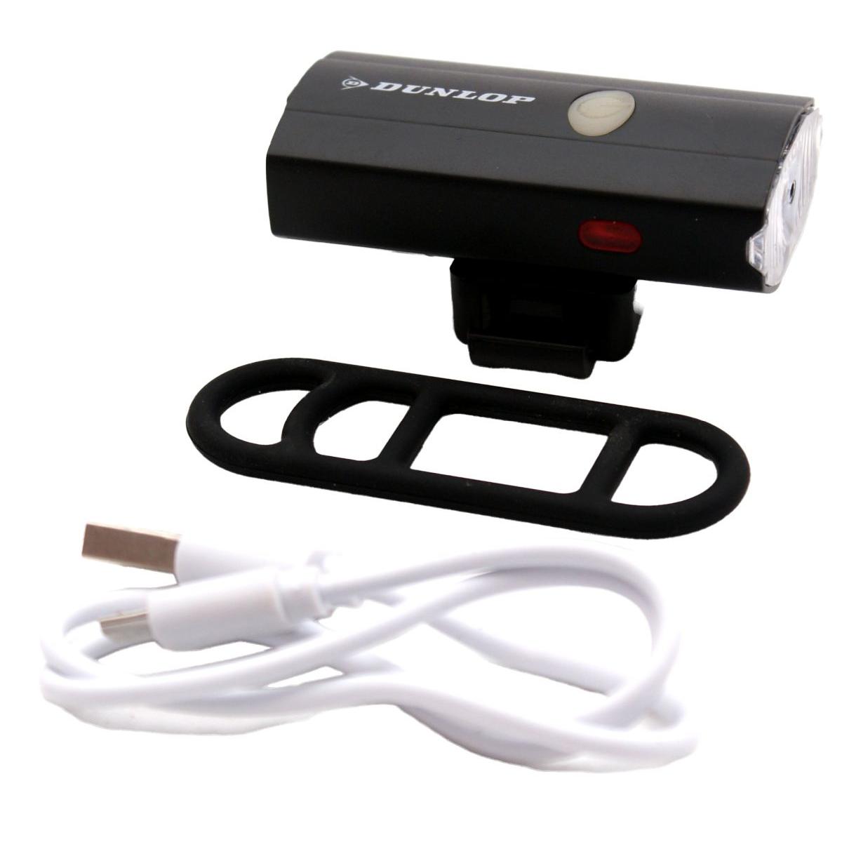 LAMPA ROWEROWA 2W1 ŁADOWANIE usb, UCHWYT DO MOCOWANIA NA KASKU DUNLOP - obrazek 10