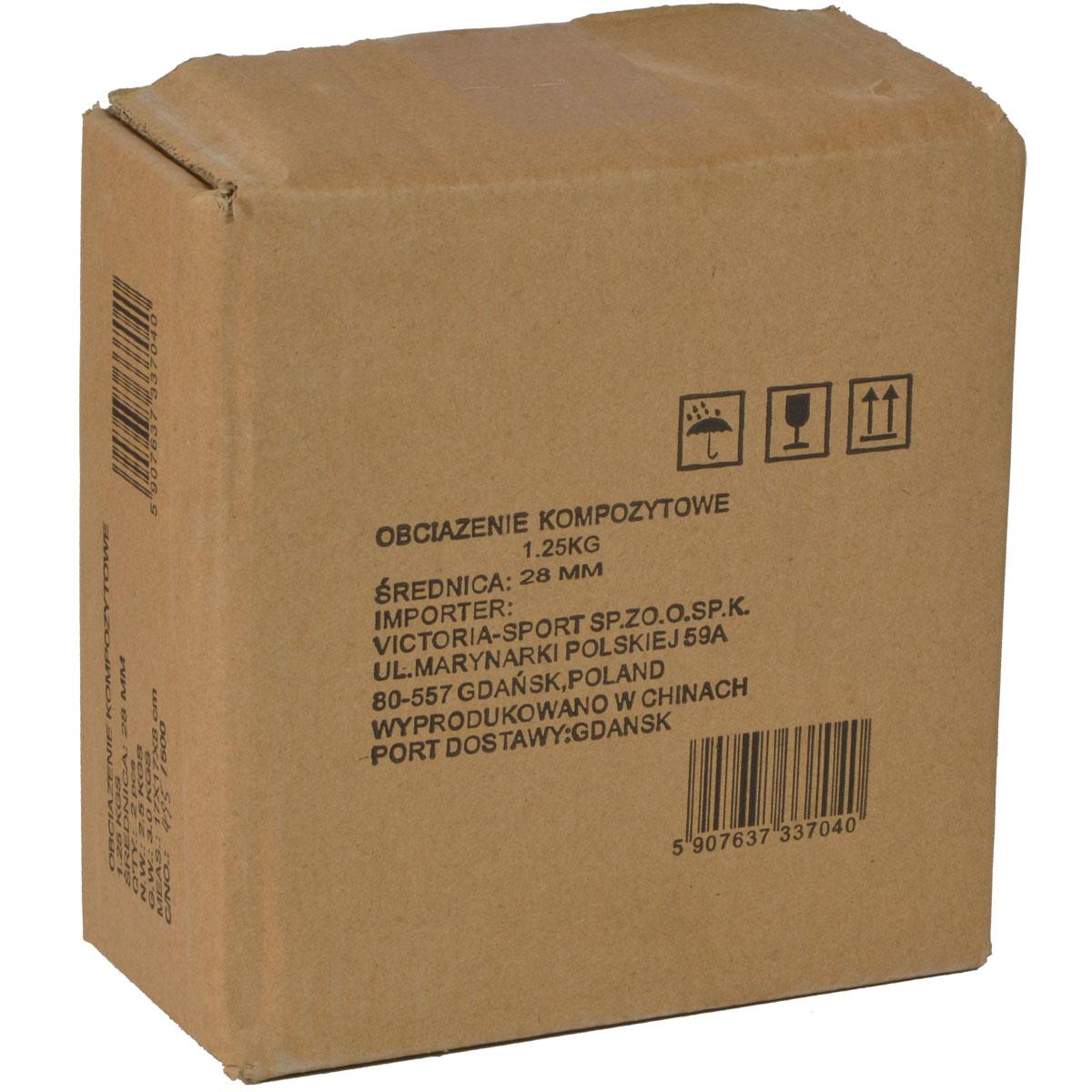 OBCIĄŻENIE BETONOWE 1,25 KG ENERO FIT fi26,5 - obrazek 5
