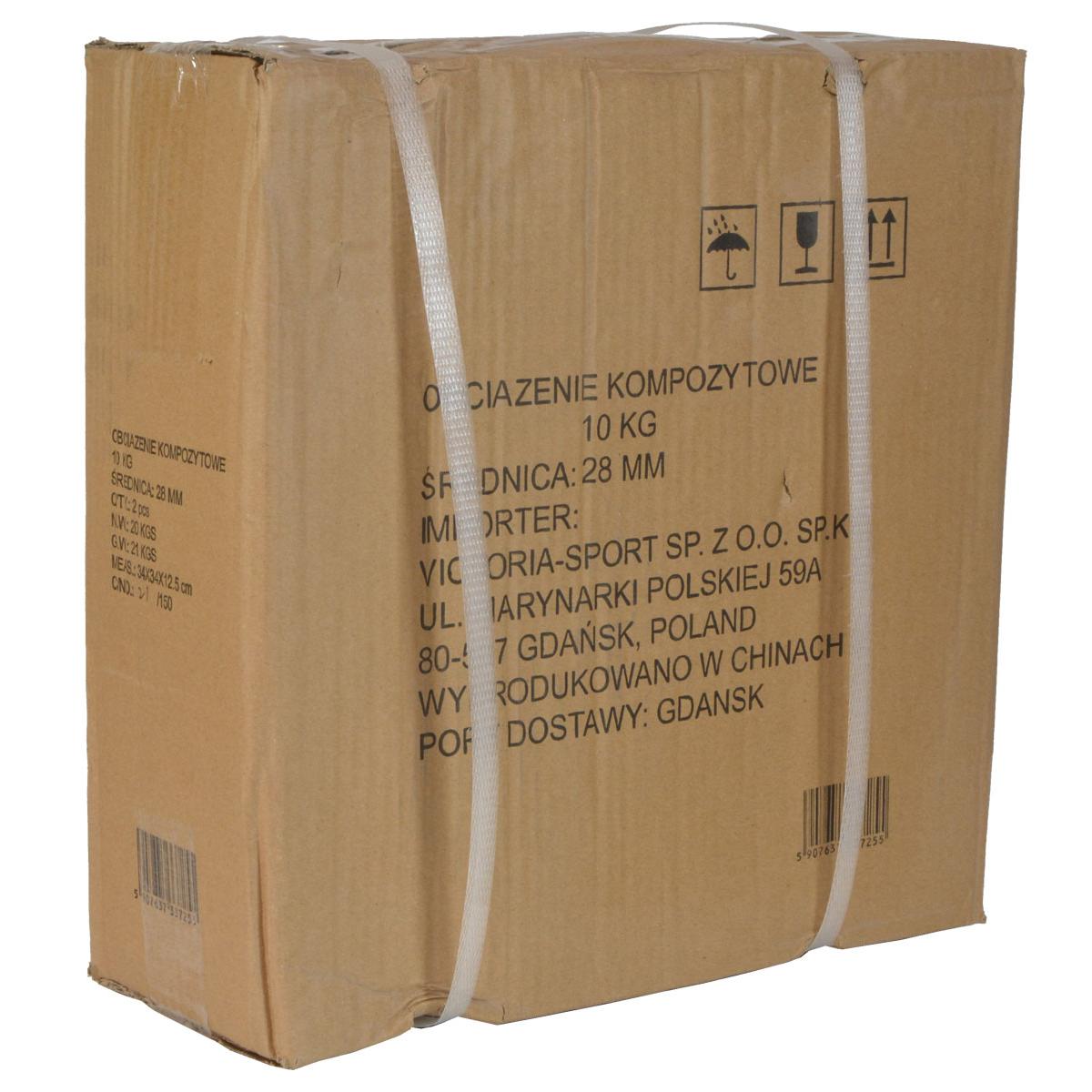 OBCIĄŻENIE BETONOWE 10 KG ENERO FIT fi26,5 - obrazek 5