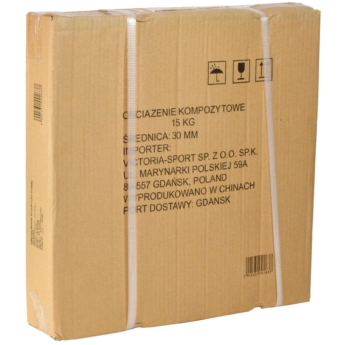OBCIĄŻENIE BETONOWE 15 KG ENERO FIT fi29,5 - obrazek 4