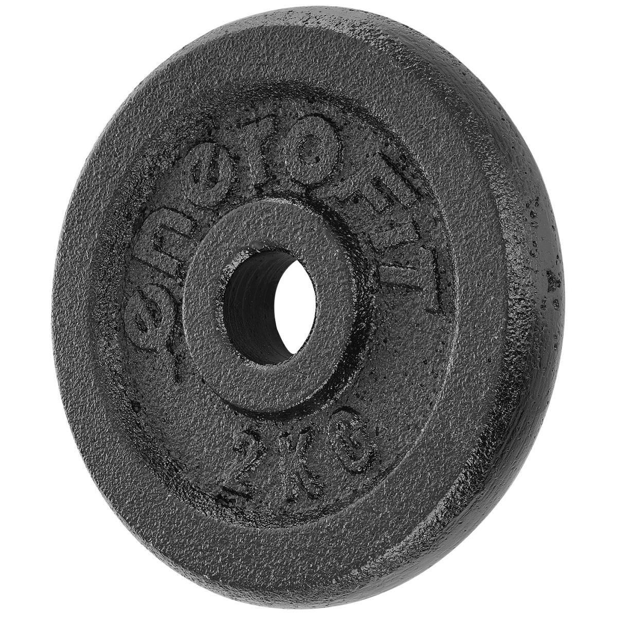 OBCIĄŻENIE ŻELIWNE CZARNE 2 KG ENERO FIT fi26,5 - obrazek 3