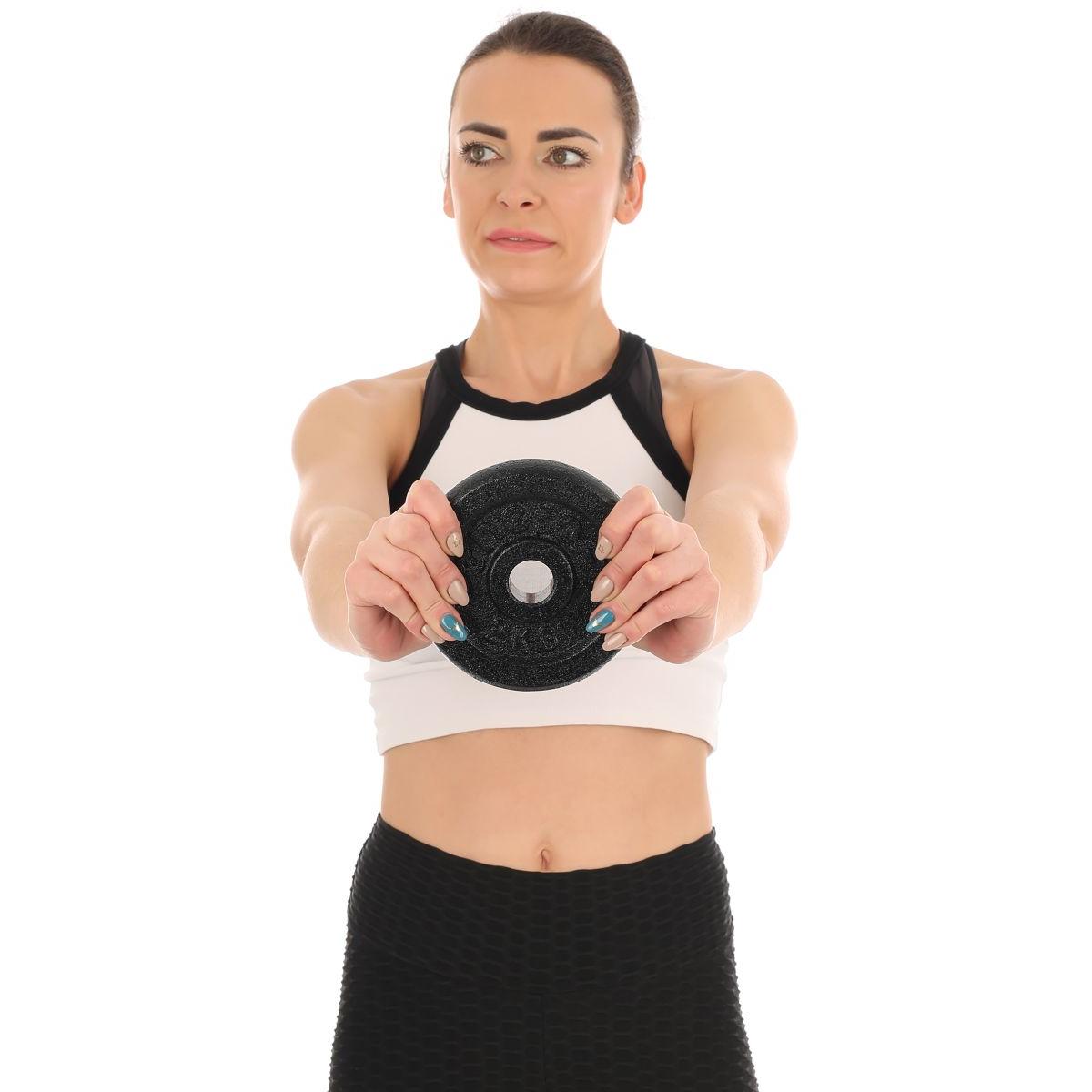 OBCIĄŻENIE ŻELIWNE CZARNE 2 KG ENERO FIT fi26,5 - obrazek 4