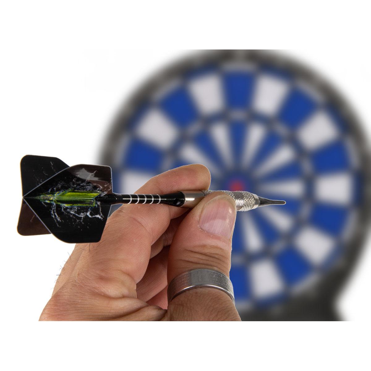 RZUTKI LOTKI PLASTIKOWE DART 3 SZT. 18G W PUDEŁKU ENERO CZARNE - obrazek 2