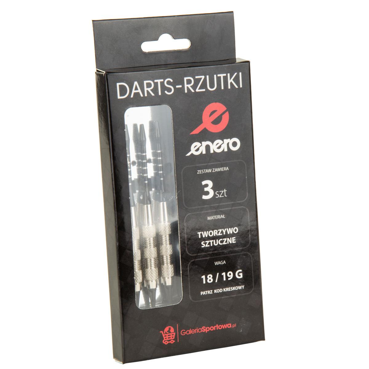 RZUTKI LOTKI PLASTIKOWE DART 3 SZT. 18G W PUDEŁKU ENERO CZARNE - obrazek 5