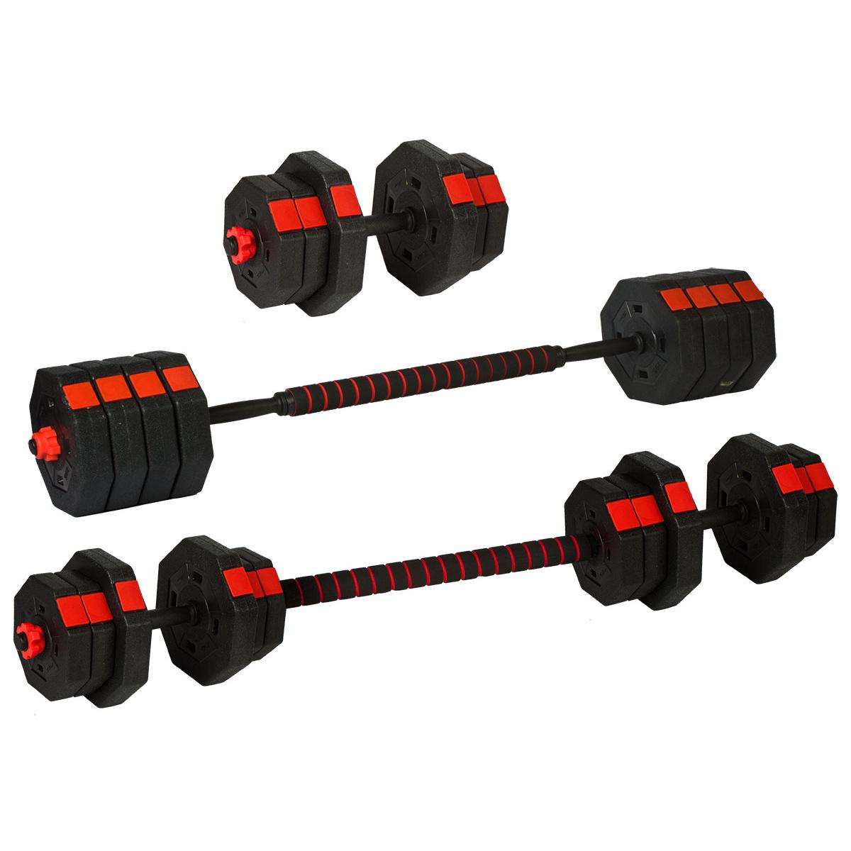 REGULOWANE HANTLE TRENINGOWE 2x10KG Z FUNKCJĄ SZTANGI ENERO FIT - obrazek 2