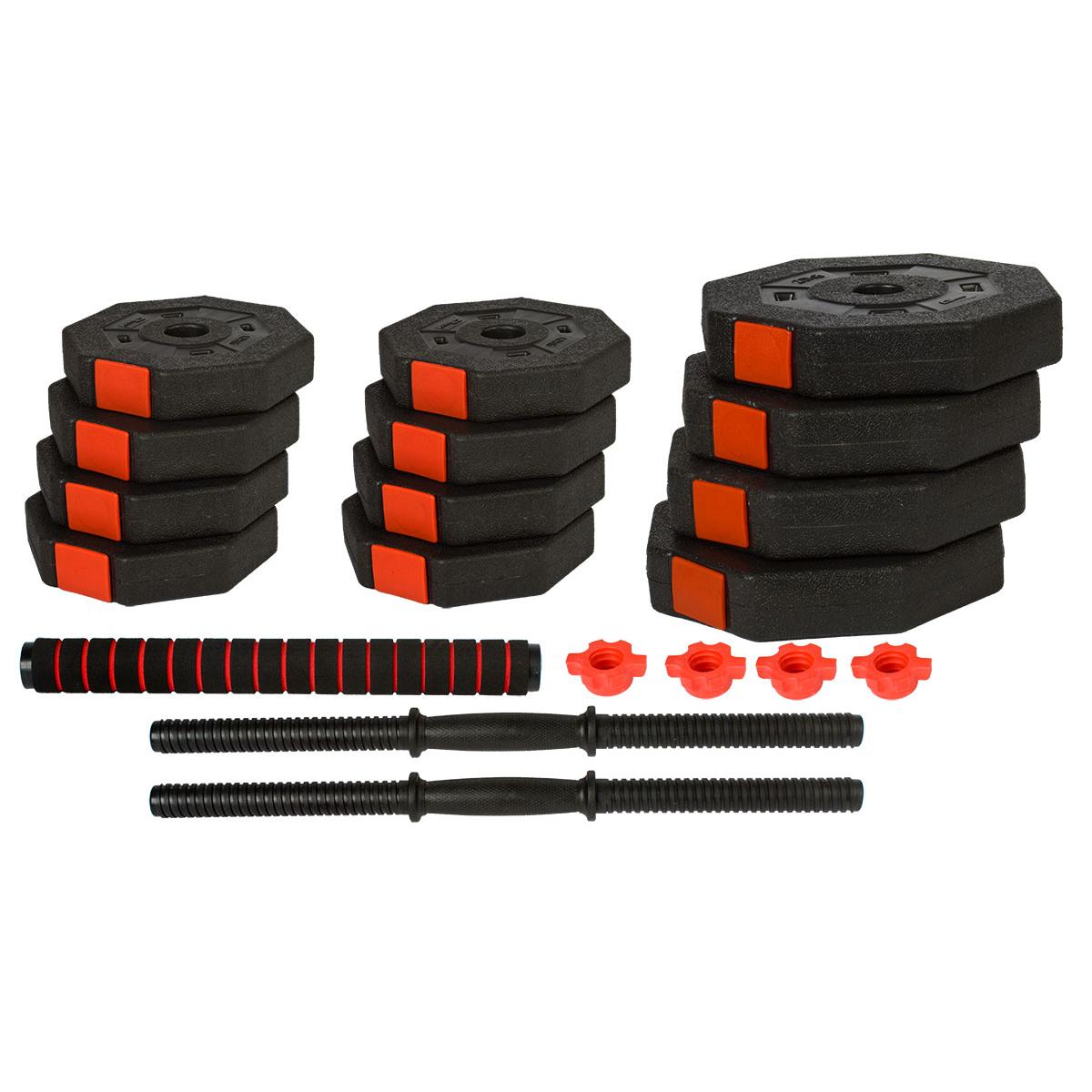 REGULOWANE HANTLE TRENINGOWE 2x10KG Z FUNKCJĄ SZTANGI ENERO FIT - obrazek 4