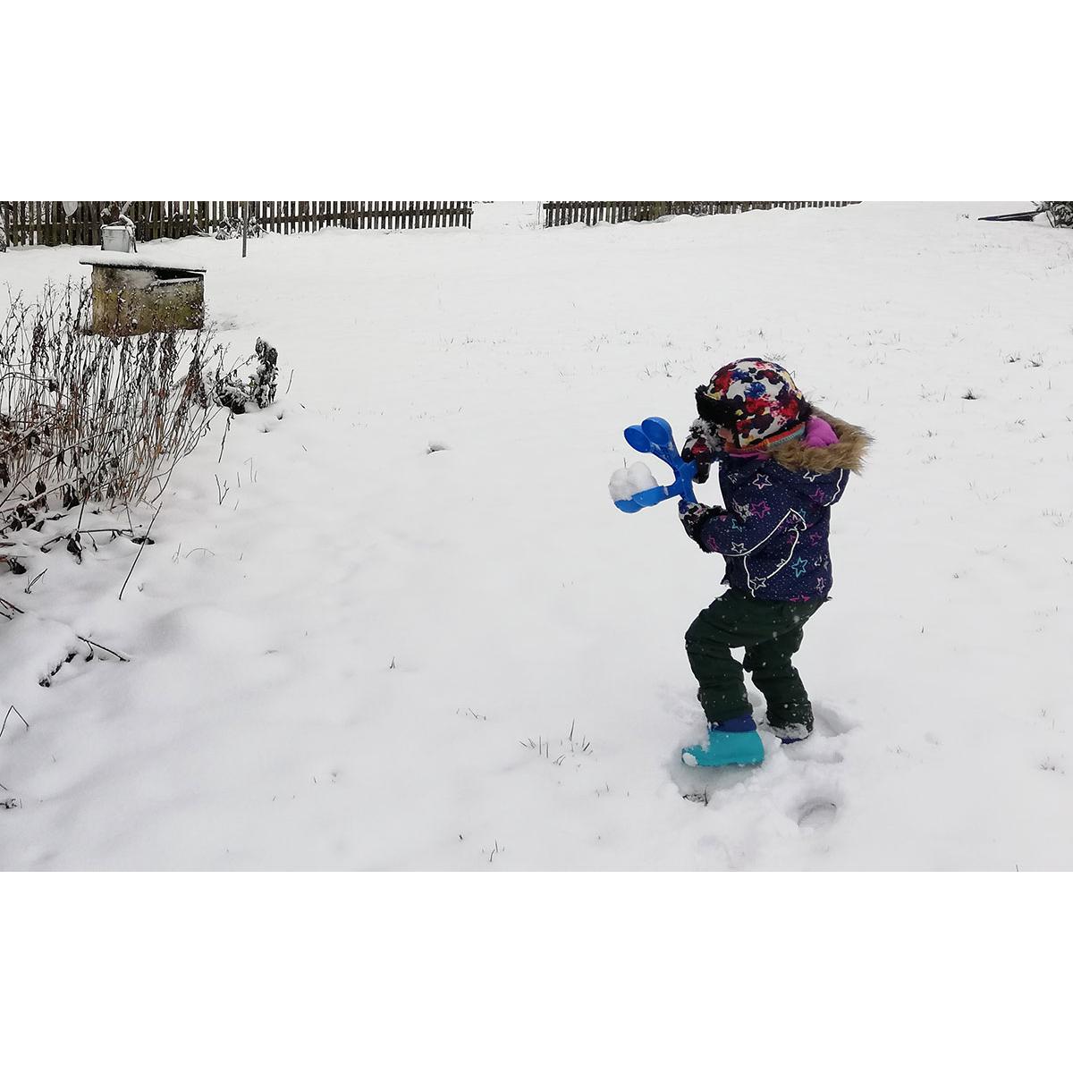 ŚNIEŻKOMAT- SNOWBALL DO ROBIENIA KULEK ŚNIEŻNYCH PODWÓJNY NIEBIESKI - obrazek 6
