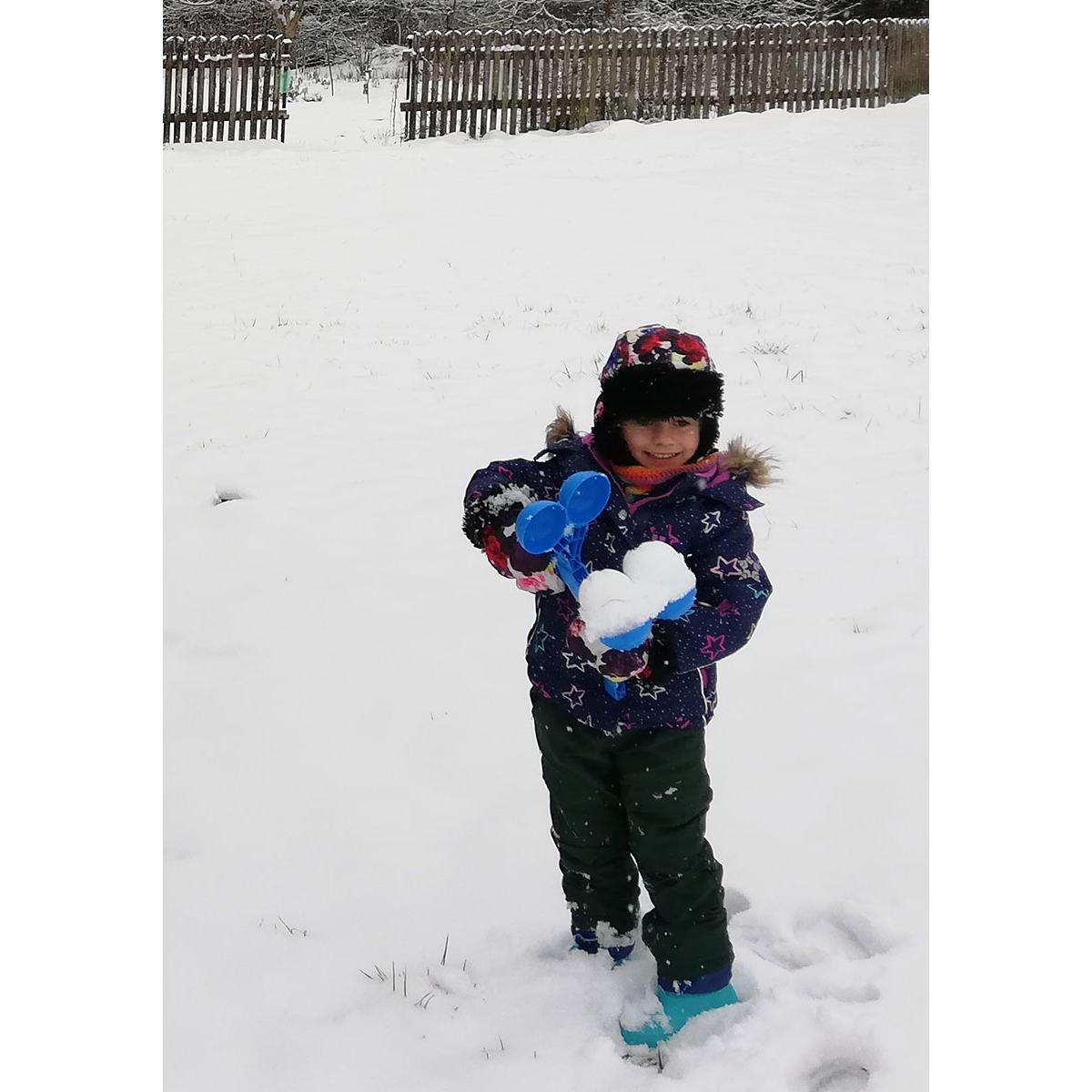 ŚNIEŻKOMAT- SNOWBALL DO ROBIENIA KULEK ŚNIEŻNYCH PODWÓJNY NIEBIESKI - obrazek 7