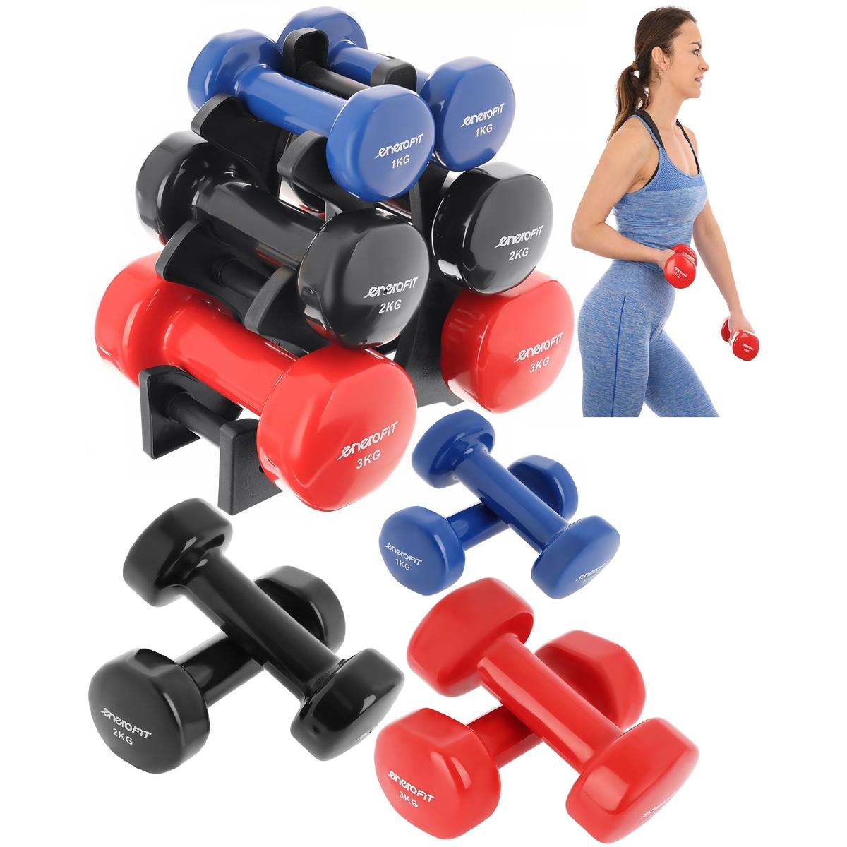 ZESTAW HANTLI VDB 12KG STOJAK CHOINKA ENERO FIT - obrazek 3