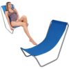 LEŻAK OGRODOWO PLAŻOWY SKŁADANY I TORBA NIEBIESKI ENERO CAMP