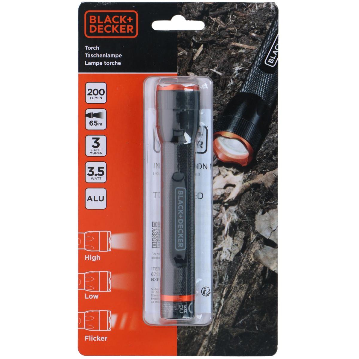 LATARKA TAKTYCZNA ALUMINIOWA 3,5W 200LUMENÓW BLACK + DECKER - obrazek 2