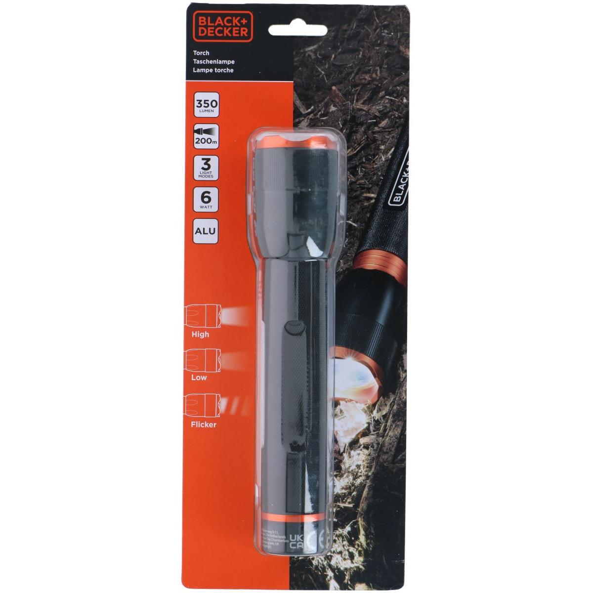 LATARKA TAKTYCZNA ALUMINIOWA 6W 350LUMENÓW BLACK + DECKER - obrazek 3