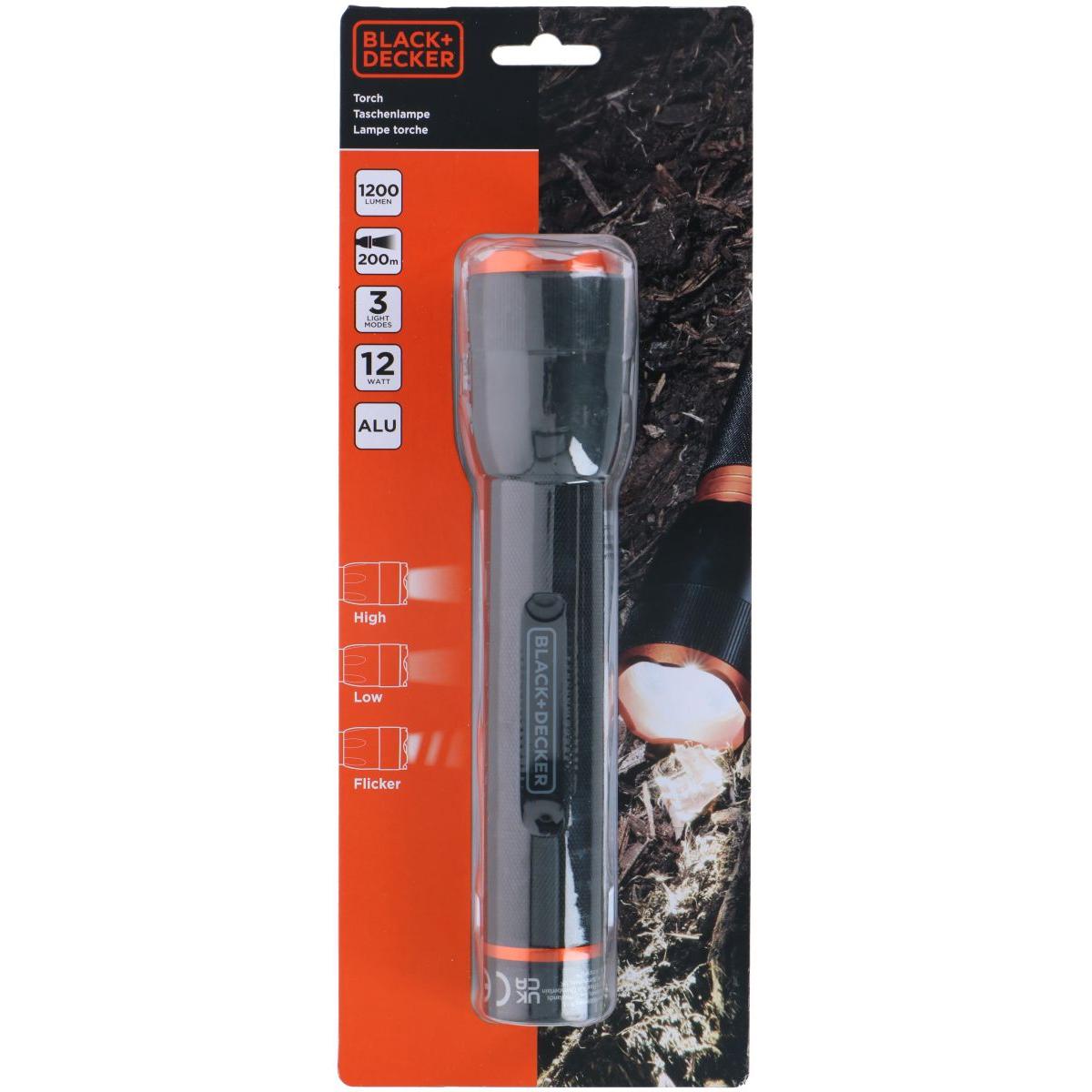 LATARKA TAKTYCZNA ALUMINIOWA 12W 1200LUMENÓW BLACK + DECKER - obrazek 4