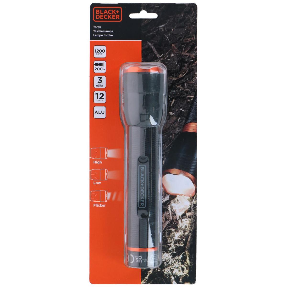 LATARKA TAKTYCZNA ALUMINIOWA 12W 1200LUMENÓW BLACK + DECKER - obrazek 8