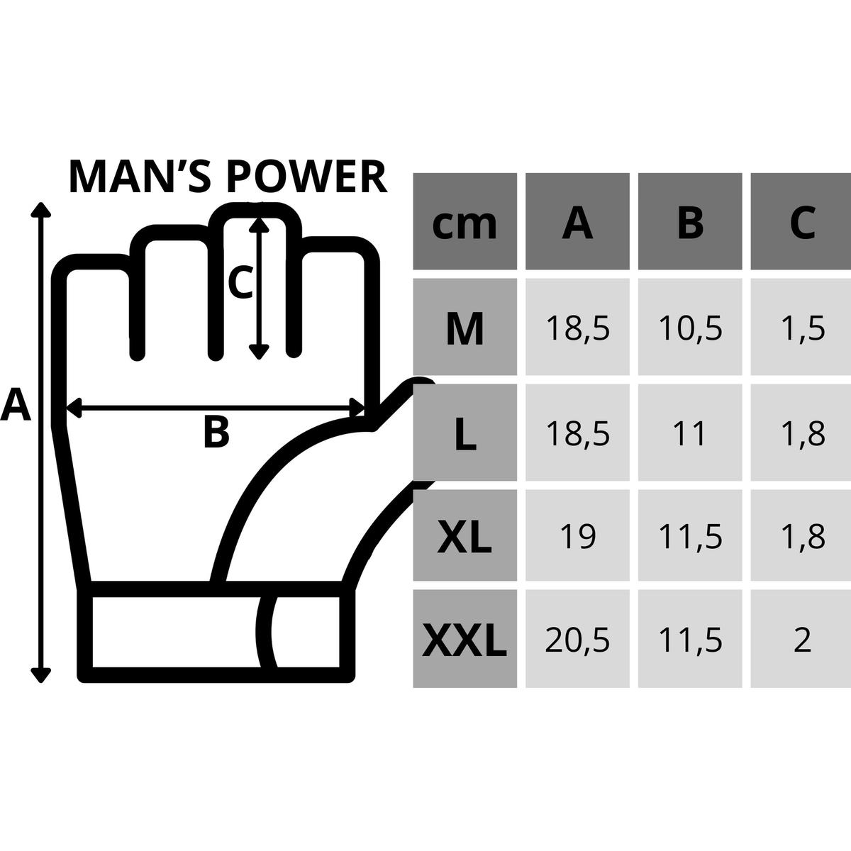 RĘKAWICE FITNESS MAN'S POWER R.XXL ENERO FIT - obrazek 7