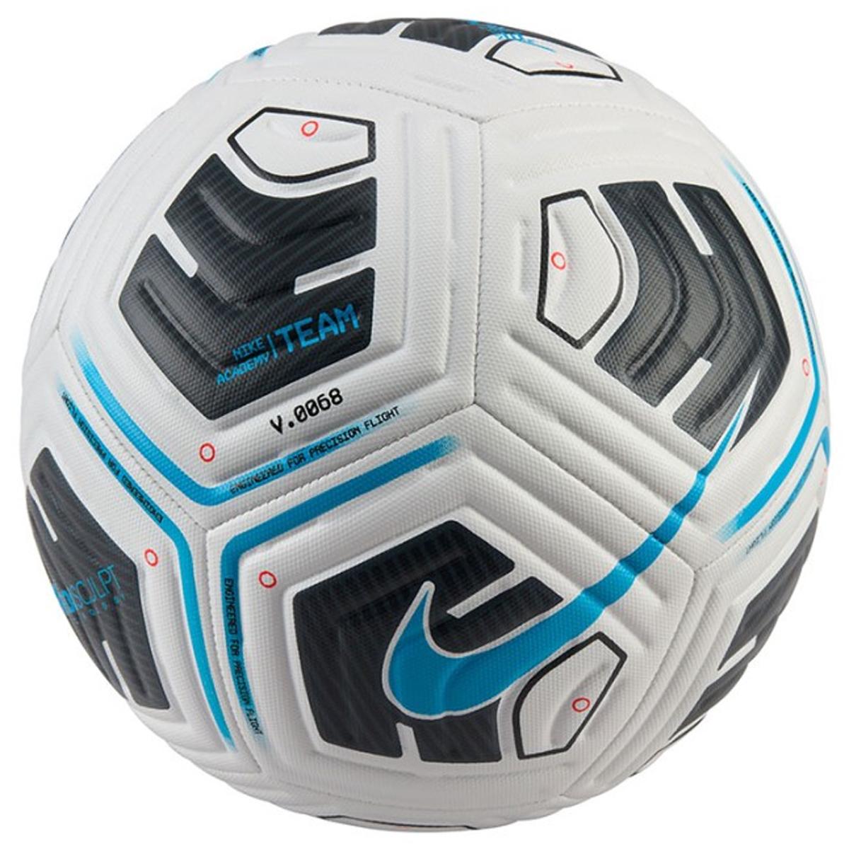 PIŁKA NOŻNA NIKE ACADEMY TEAM WHITE/BLACK/LT BLUE FURY R.5